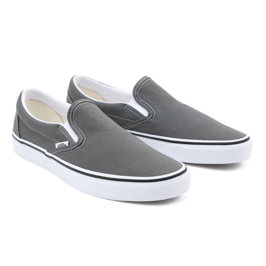 Men's Vans Canvas Classic Slip-On Shoes India Online - Deep Grey [YQ6901453]